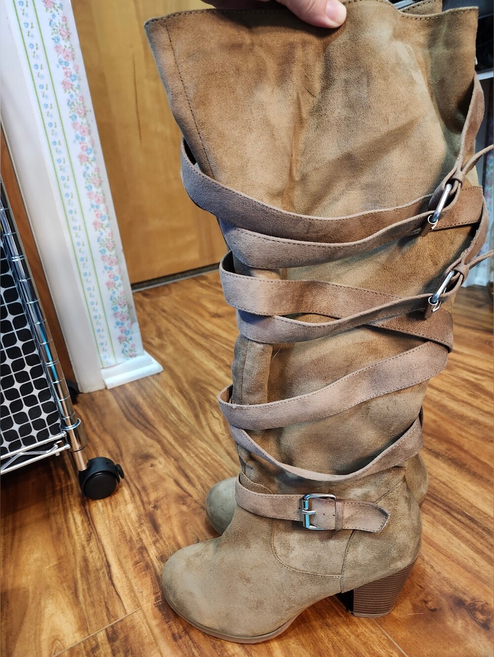 Torrid Knee High Light Brown Suede Heeled Boot 9W
